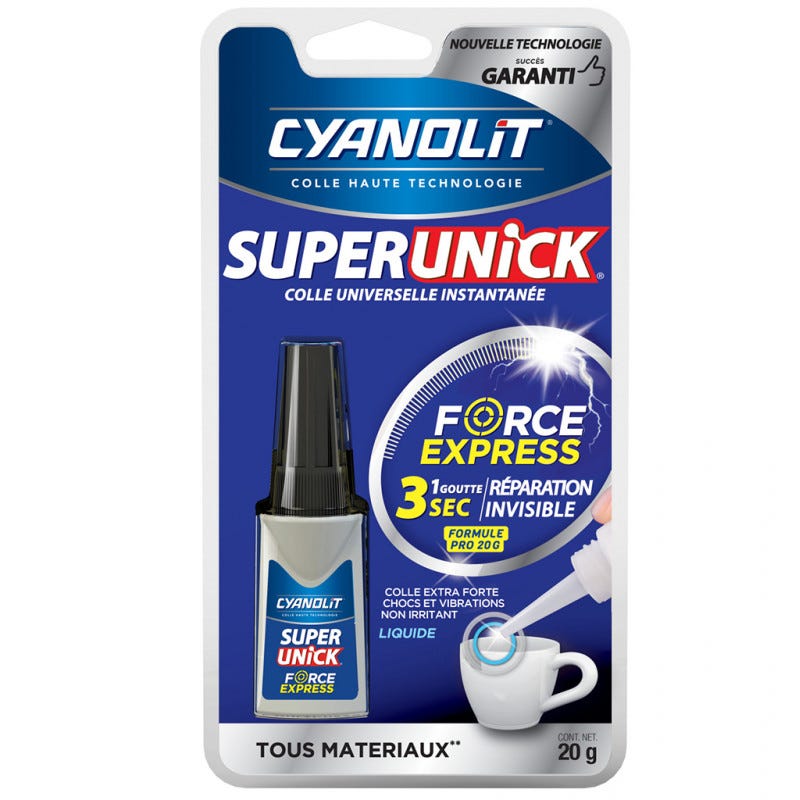 Colle extra-forte Super Unick – Express liquide 20g CYANOLIT 0