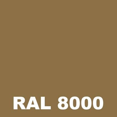 Peinture Porte Interieur - Metaltop - Brun vert - RAL 8000 - Pot 5L 1