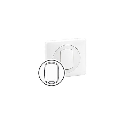 Legrand 067805 Enjoliveur Céliane Blanc Pour Commandes D'éclairage Simples Avec Porte-étiquette 1