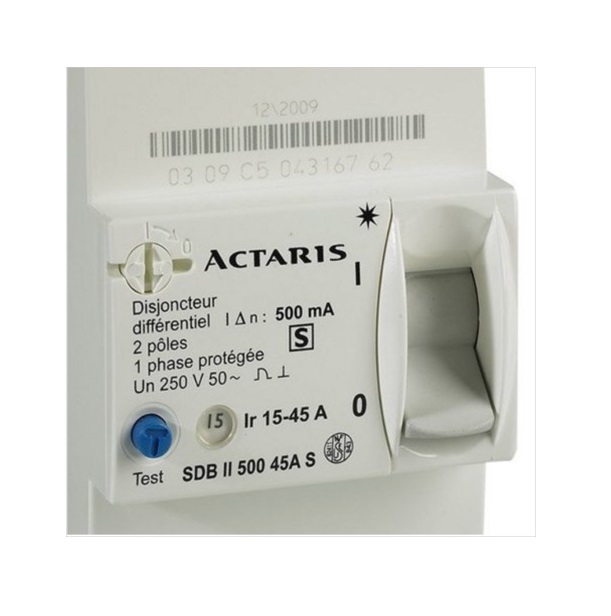 Itron 400019 - Disjoncteur De Branchement Edf 2p 45a - Diff 500 Ma - Sélectif - Sdb Ii 500 45a S
