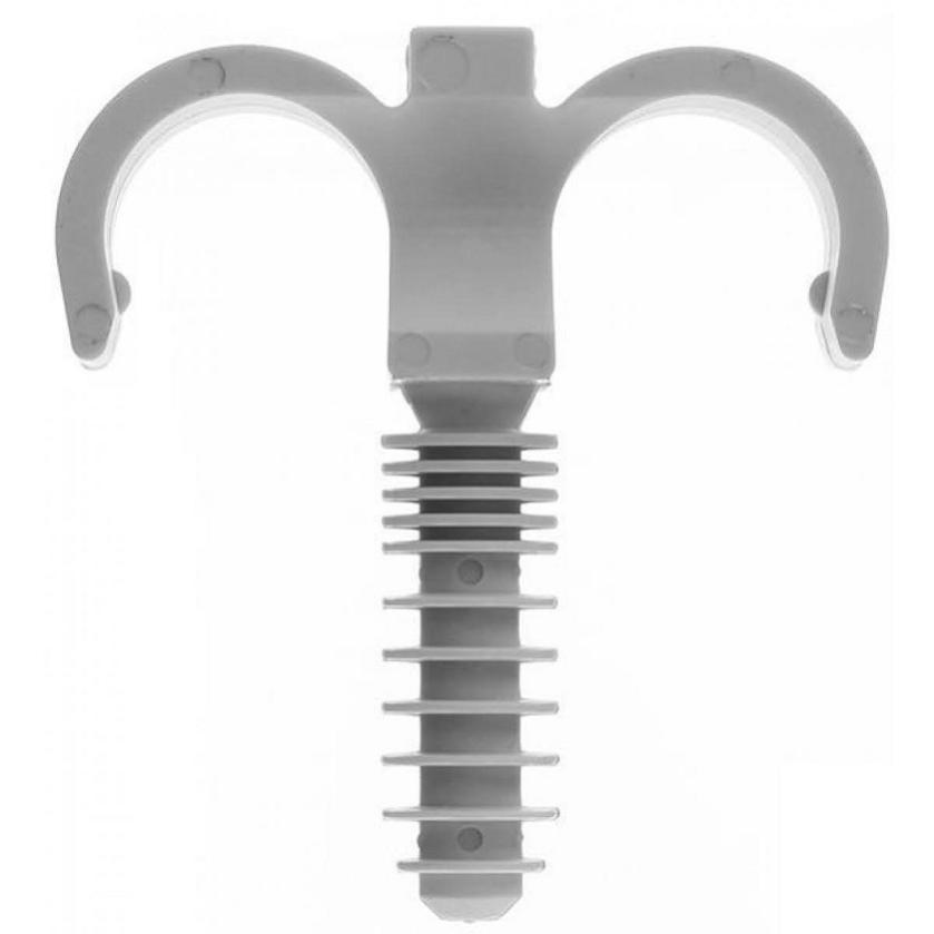 Ram 56820 - Seau 100 X Ramclip Double 20mm Pour Gaine Per Ou Icta - Gris