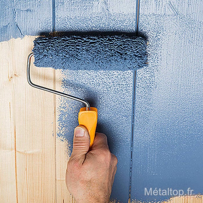 Peinture Bois Interieur - Metaltop - Bleu de sécurité - RAL 5005 - Pot 5L 2