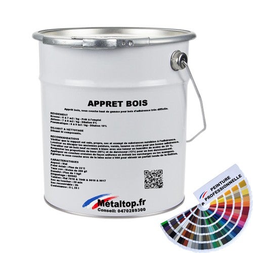 Appret Bois - Metaltop - Gris anthracite - RAL 7016 - Pot 25L 0