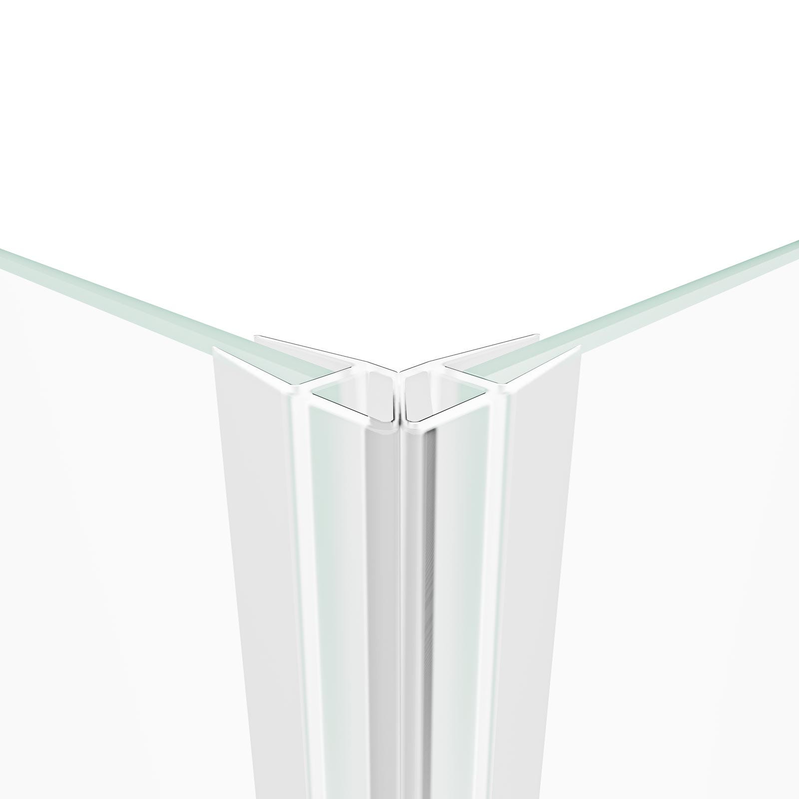 Schulte paroi de douche acces d'angle droit avec portes de douche coulissantes, 80 x 80 - 90 x 90 cm x 180 cm, verre 4 mm, blanc, verre transparent 2