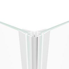 Schulte paroi de douche acces d'angle droit avec portes de douche coulissantes, 80 x 80 - 90 x 90 cm x 180 cm, verre 4 mm, blanc, verre transparent 2