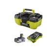 Pack RYOBI Aspirateur d'atelier 18V One Plus R18PV-0 - 1 Batterie 3.0Ah High Energy - 1 Chargeur ultra rapide