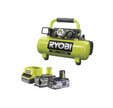 Pack RYOBI Compresseur à cuve 18V One Plus 4L R18AC-0 - 1 Batterie 3.0Ah High Energy - 1 Batterie 5.0Ah - Chargeur rapide