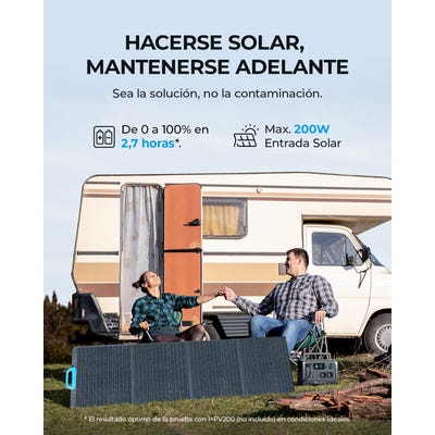 BLUETTI Kit de station énergie solaire avec 1xEB55GRAY générateur solaire portable 700W/537Wh avec panneau solaire pliable 120W