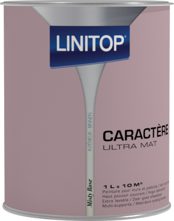 Peinture ultra mat pour murs et plafonds Owatrol LINITOP CARACTÈRE Gris Misty Rose (li22) 1 litre