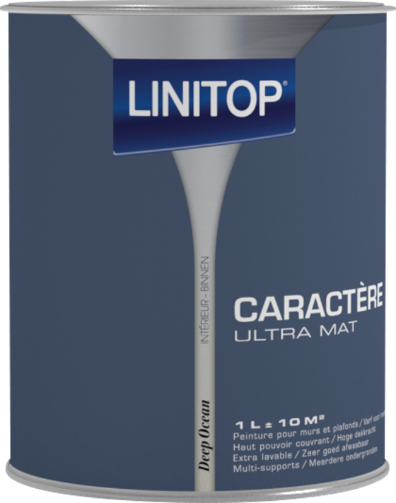 Peinture ultra mat pour murs et plafonds Owatrol LINITOP CARACTÈRE Bleu Deep Ocean (li41) 1 litre