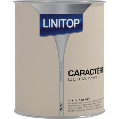 Peinture ultra mat pour murs et plafonds Owatrol LINITOP CARACTÈRE Blanc Oyster (li26) 1 litre 0