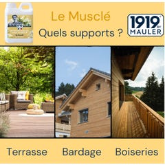Nettoyant terrasse bois 1L - 10-15m2 : "Le Musclé" 1919 BY MAULER bois résineux, bois exotique, autoclave, composite 3