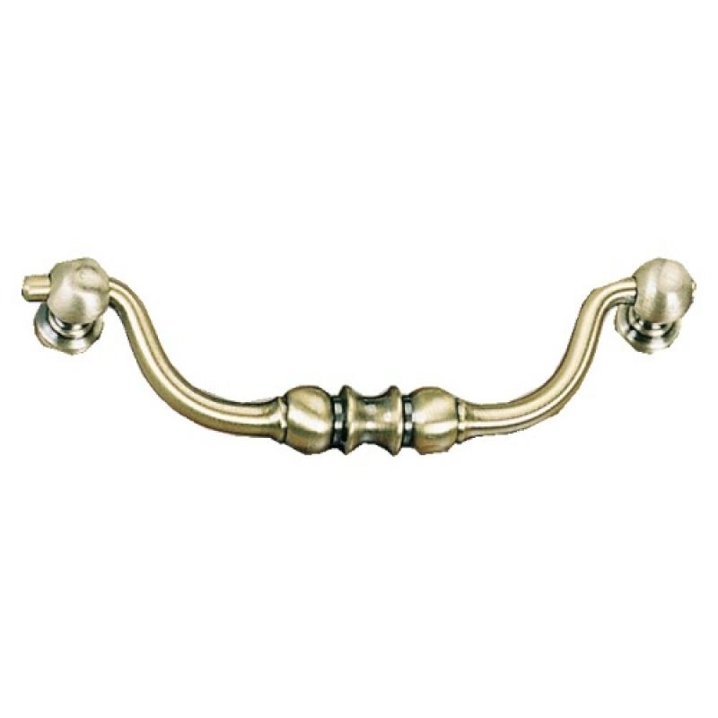 Poignée 2 attaches rustique laiton poli entraxe 85 mm 1279