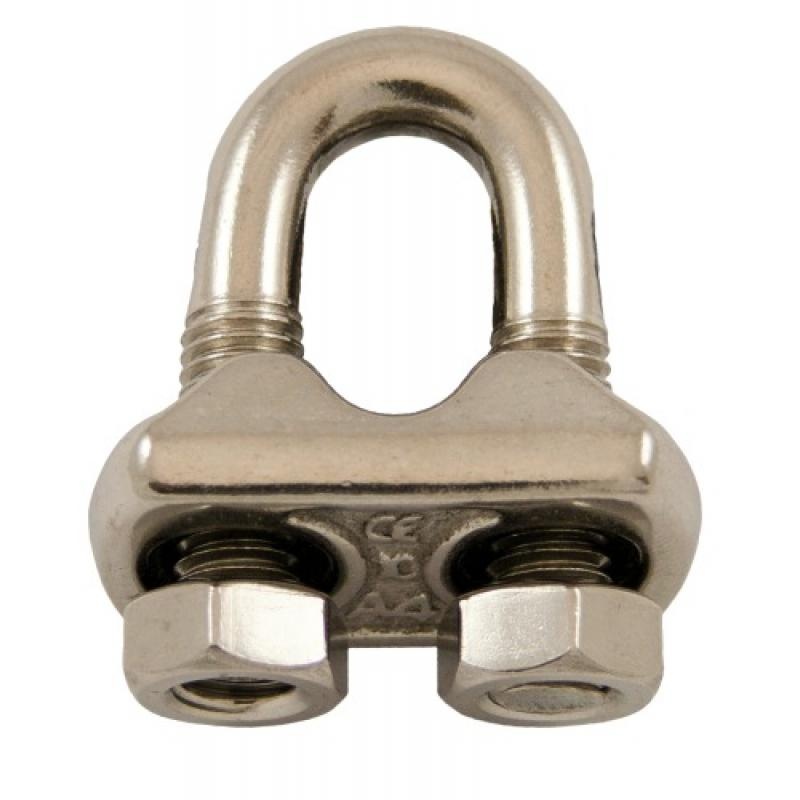 Serre-câbles à étrier inox diamètre câble 6 mm en boîte de 5