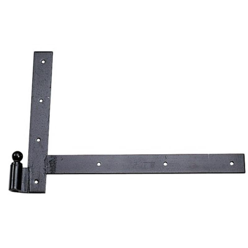 Pivot équerre gauche à boule acier phorétique noir 600 x 800 mm