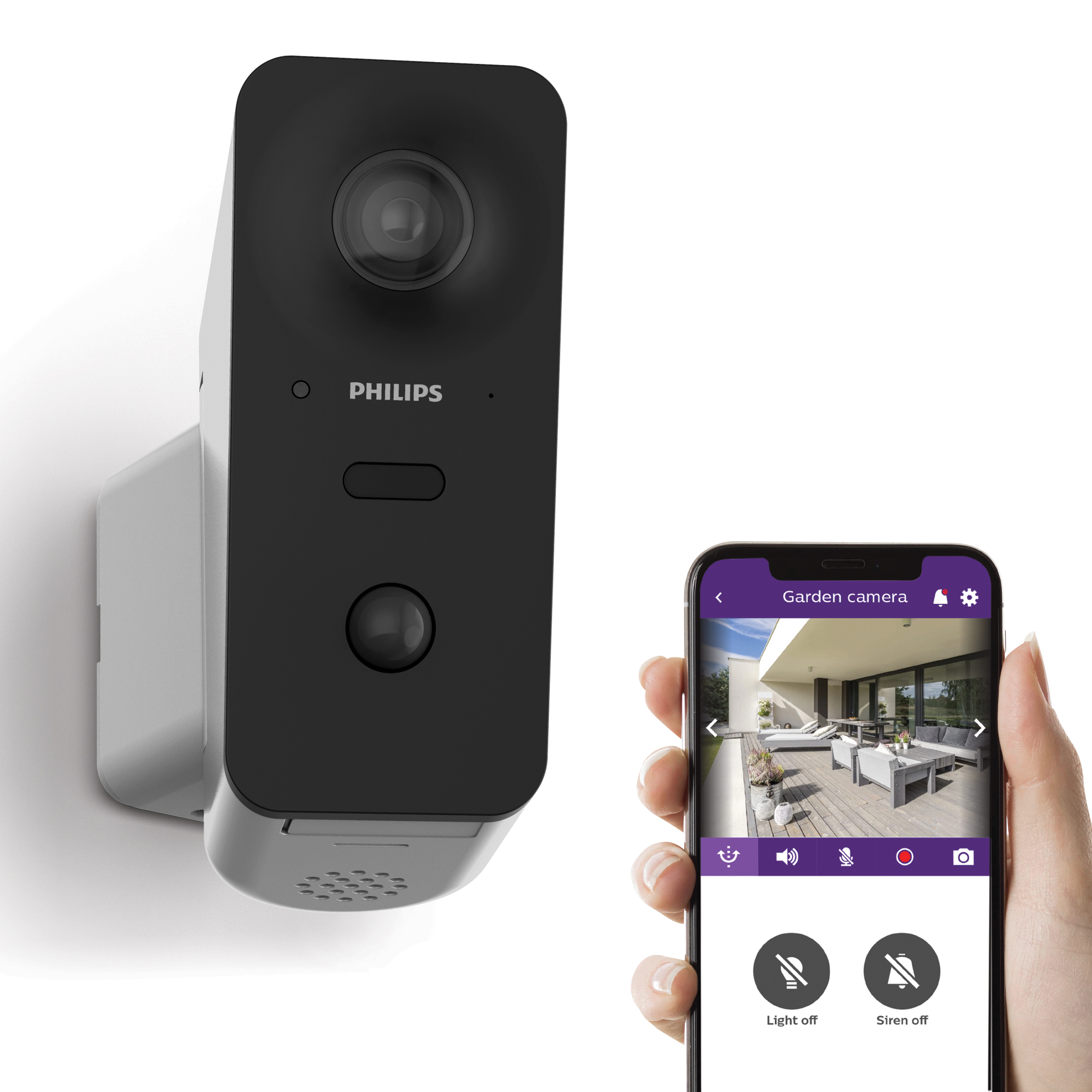 Caméra extérieure motorisée connectée et autotracking, Philips WelcomeEye View