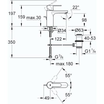 Flexible inox sanitaire DN8,5 Mâle / Femelle 15 x 21 (1/2) Long.1000 mm ❘  Bricoman