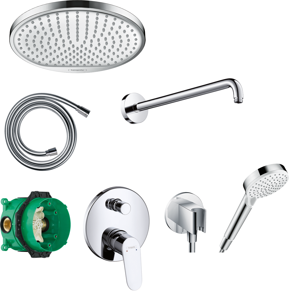 HANSGROHE Pack encastré Crometta S avec mitigeur mécanique bain douche Focus chromé