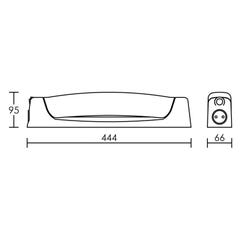 Réglette LED TALASSO S19 Aric + Prise rasoir & interrupteur -Blanc Chaud 1