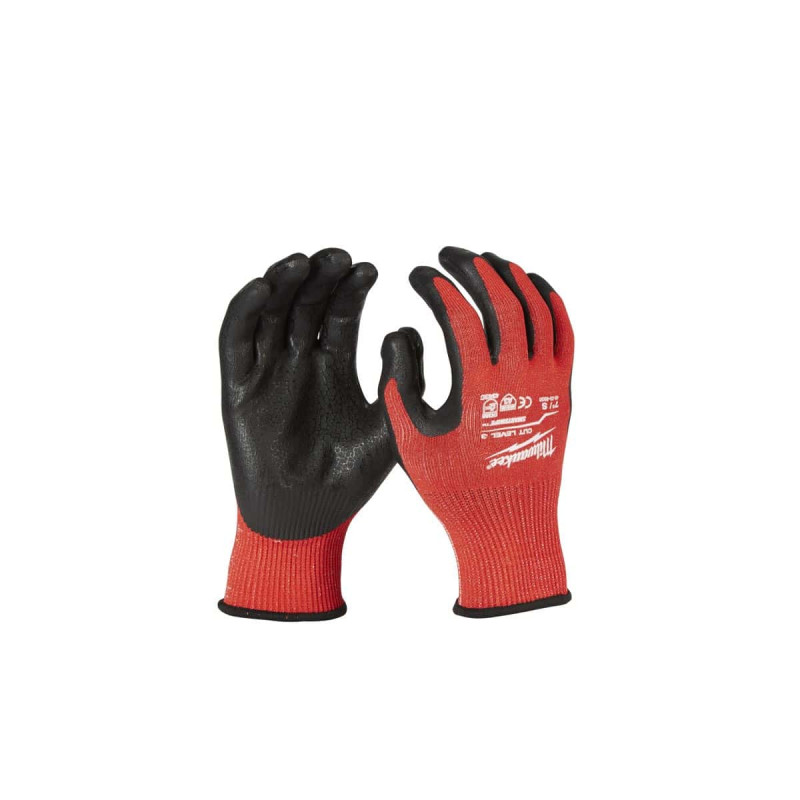 Gants anti-coupure MILWAUKEE Taille M niveau 3 - 4932471420
