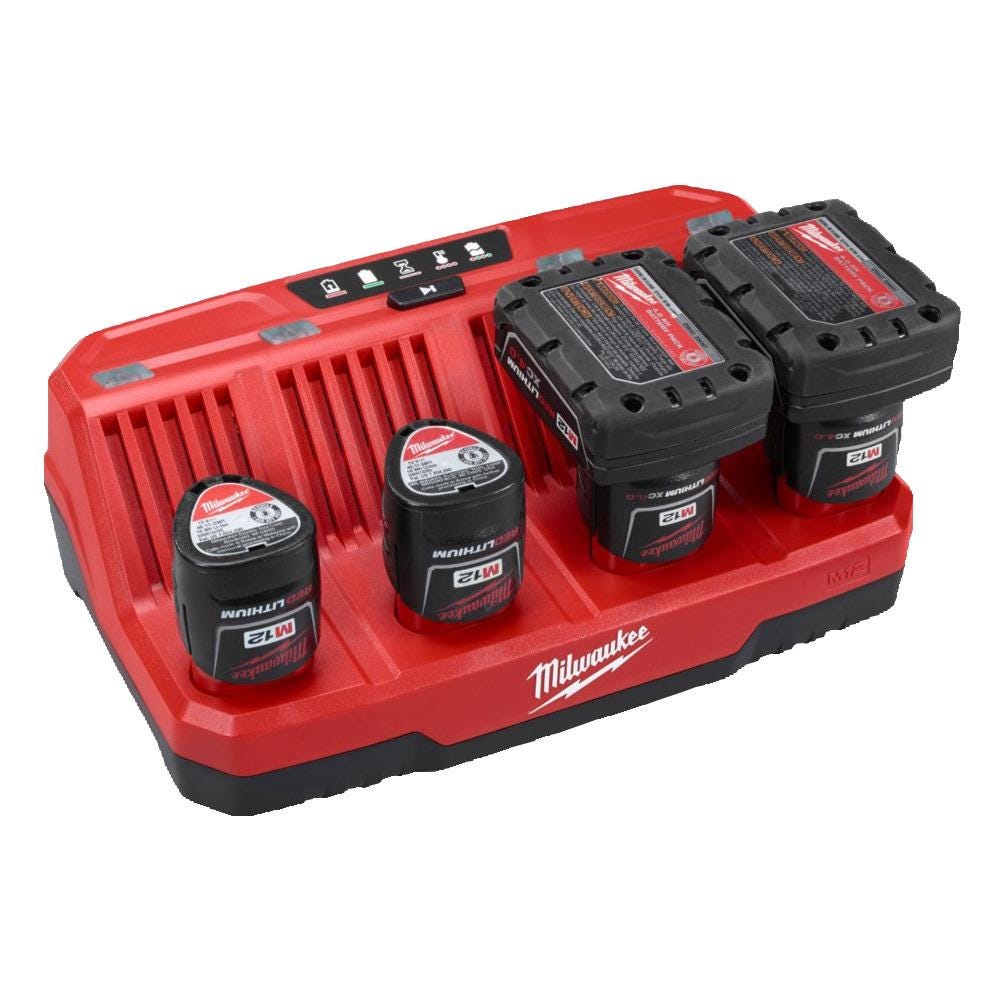 Chargeur Multibays séquentiel 4 batteries 12V Milwaukee M12 C4 4932430554 5
