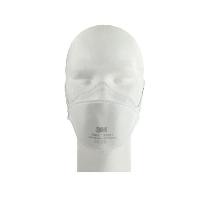 Masque 3M Aura 9320 anti-poussières pliable FFP2 sans soupape x 20 3