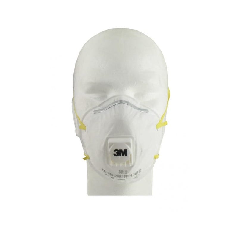 Masque 3M 8812 anti-poussière FFP1 avec soupape x 10 3
