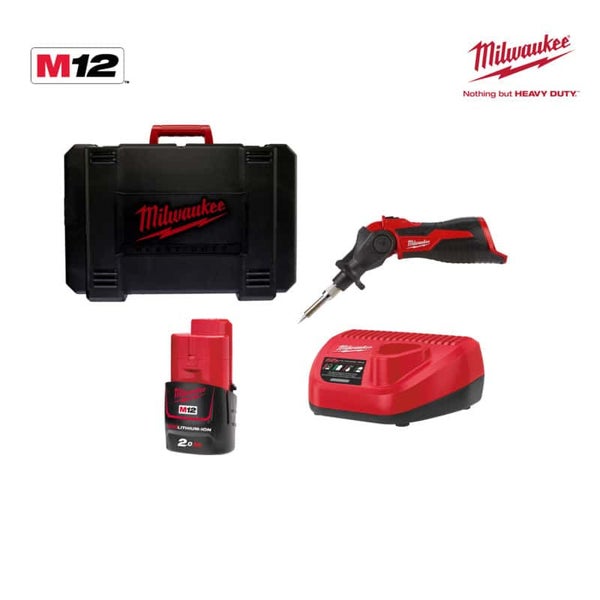 Fer à souder MILWAUKEE M12 SI-201C - 1 batterie 12 V 2.0 Ah - 1 chargeur 4933459761 2