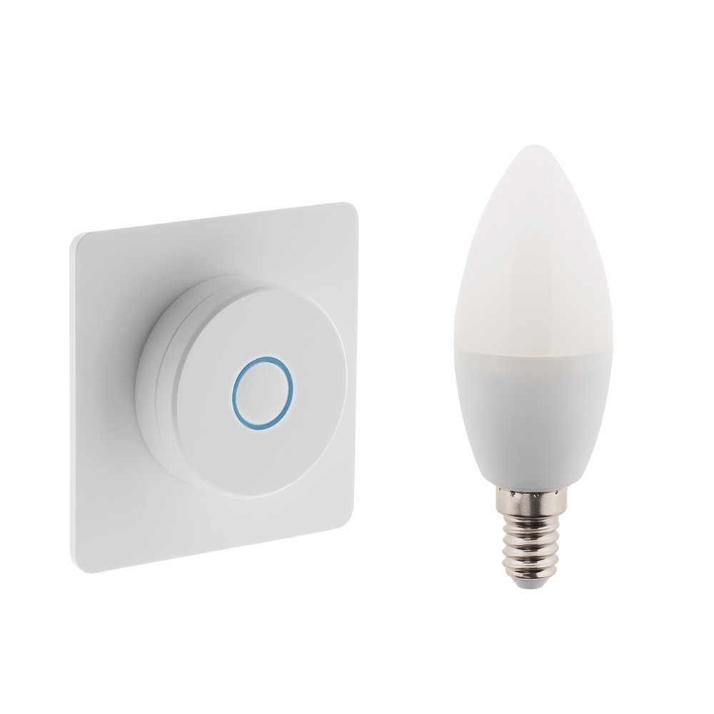 Interrupteur variateur avec ampoule LED connectée Bluetooth E14 4.5W