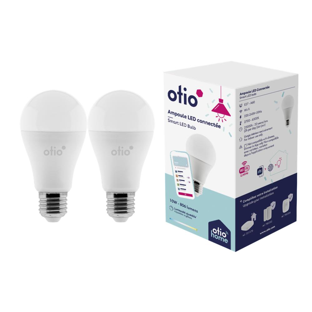 Pack de 2 ampoules connectées WIFI LED E27 10W