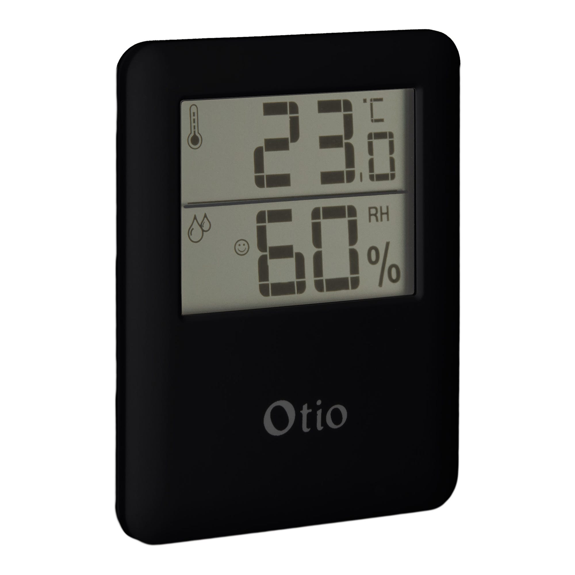 Thermomètre hygromètre digital intérieur noir - Otio 0
