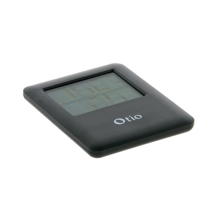 Thermomètre hygromètre digital intérieur noir - Otio 2
