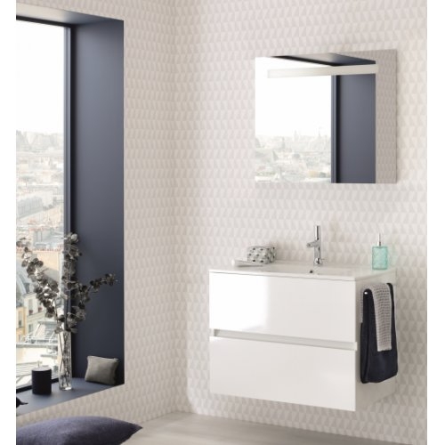 Meuble simple vasque NOLITA Blanc brillant - 100 cm