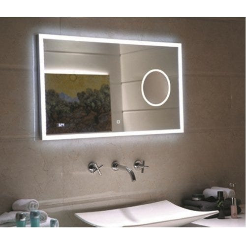Meuble double vasque NOLITA Gris Béton avec miroir LITE 2