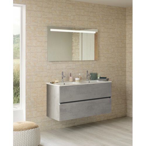 Meuble double vasque NOLITA Gris Béton