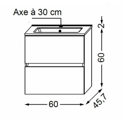 Meuble simple vasque NOLITA Chêne Arlington - 60 cm 1