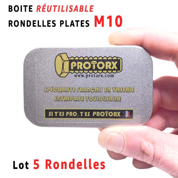 Rondelles plates larges en inox ø 6mm - 10 pièces