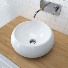 Vasque à poser en céramique blanche ronde - 40x15cm - POP BOWL 1