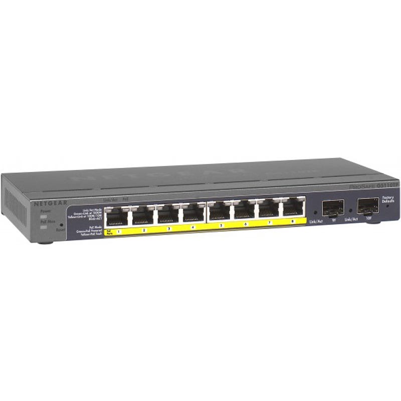 Switch Ethernet NETGEAR GS110TP300EUS 8 ports gigabit PoE 46W & 2 SFP 0