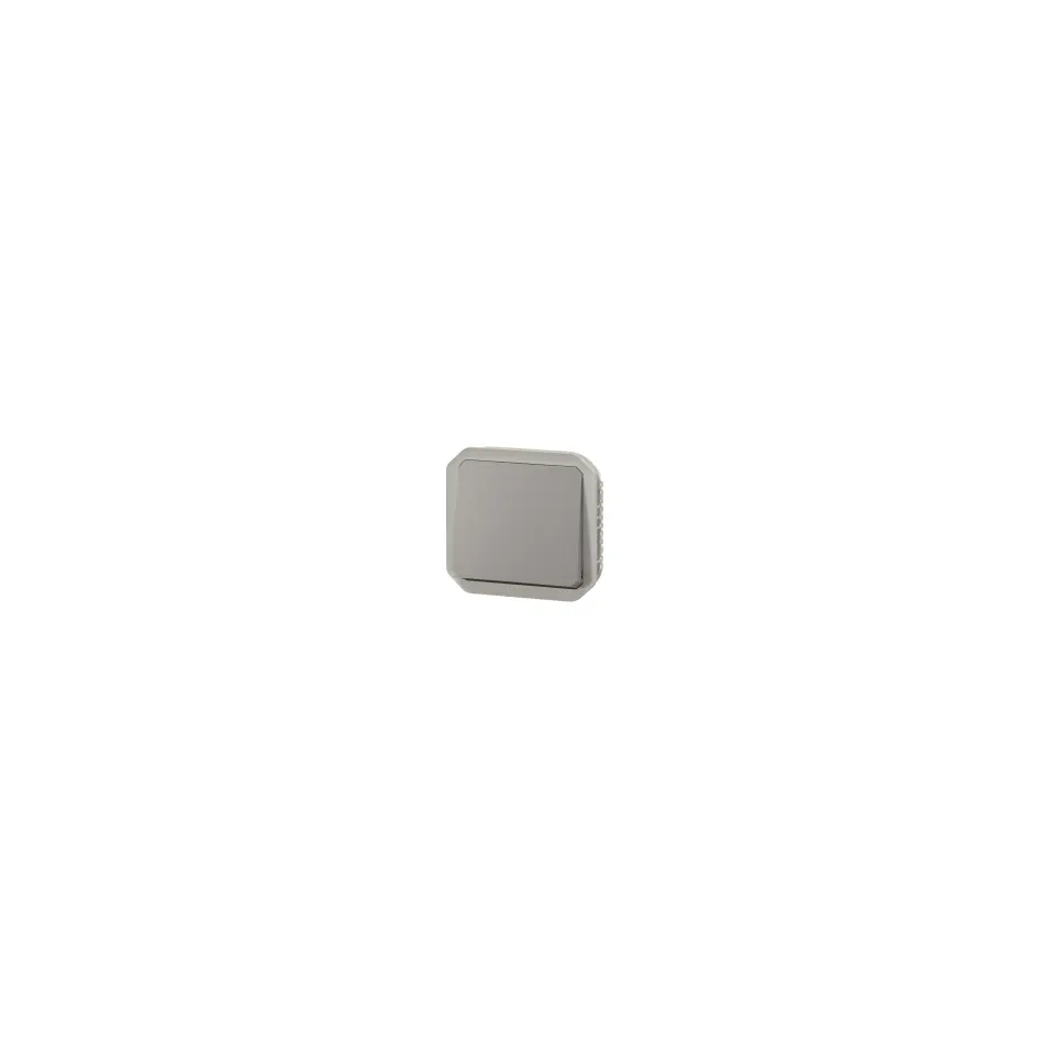 bouton poussoir inverseur - no/nc - gris - composable - legrand plexo 069541l 1