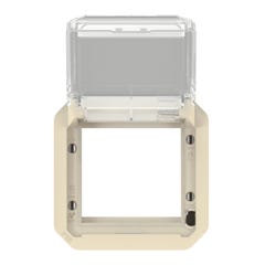 adaptateur - pour fonction mosaic - volet transparent - composable - beige - legrand plexo 069838l