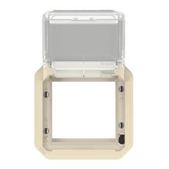adaptateur - pour fonction mosaic - volet transparent - composable - beige - legrand plexo 069838l 1