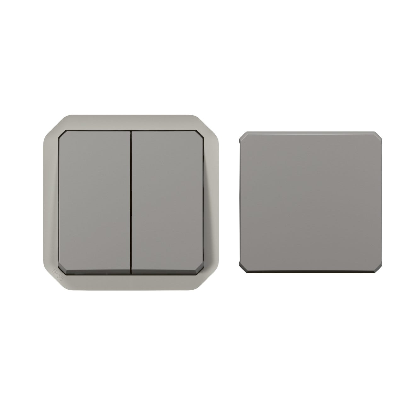 transformeur - gris - composable - legrand plexo 069506l 0