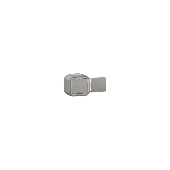transformeur réversible - gris - saillie - legrand plexo 069719l 2