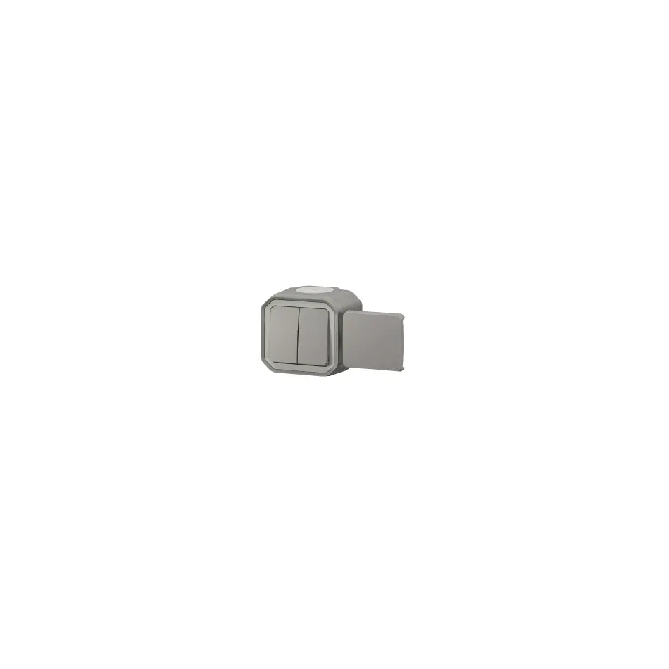 transformeur réversible - gris - saillie - legrand plexo 069719l 1