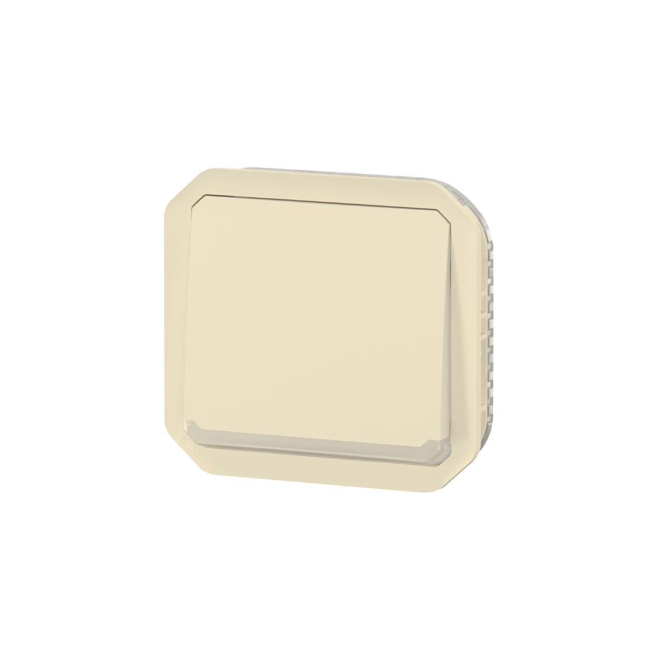 bouton poussoir inverseur - no/nc - lumineux - beige - composable - legrand plexo 069826l 0