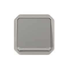bouton poussoir - no - témoin - gris - composable - legrand plexo 069533l