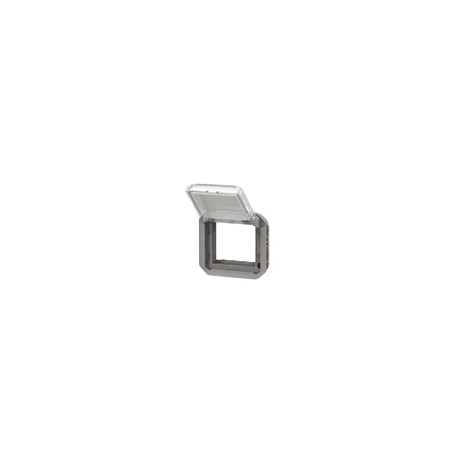 adaptateur - pour fonction mosaic - volet transparent - composable - gris - legrand plexo 069580l 1