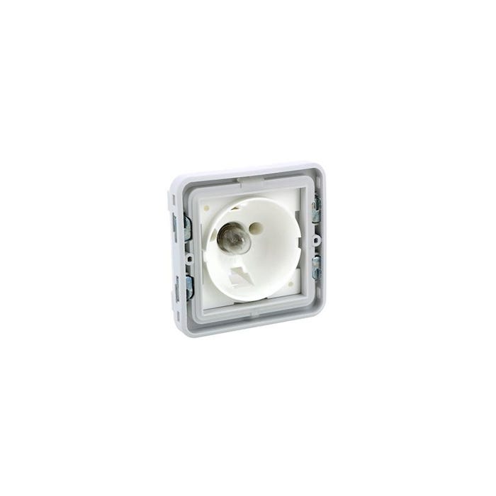 Socle étanche PLEXO avec voyant composable IP55 gris et blanc - LEGRAND - 069583 1