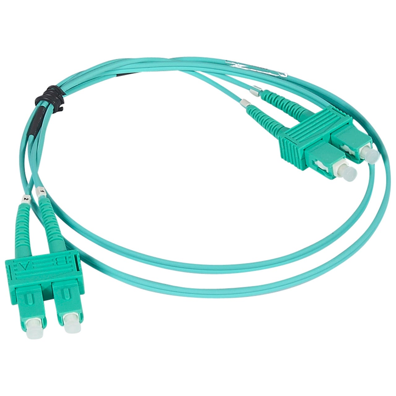 cordon optique - duplex sc/sc - om4 - 1 mètre - turquoise - legrand 032630 0